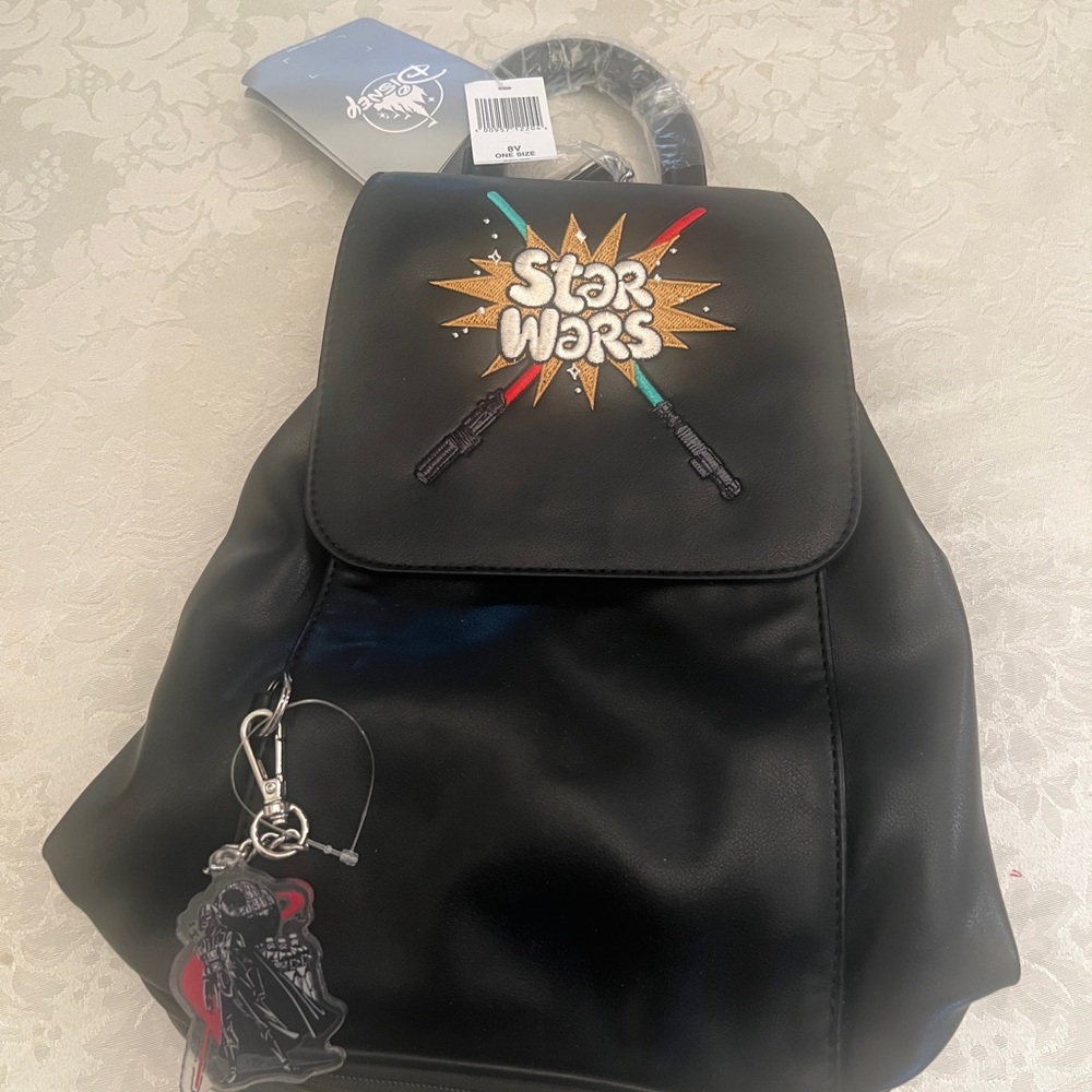 Disney Parks Star Wars Lightsaber Black Crossbody Bag